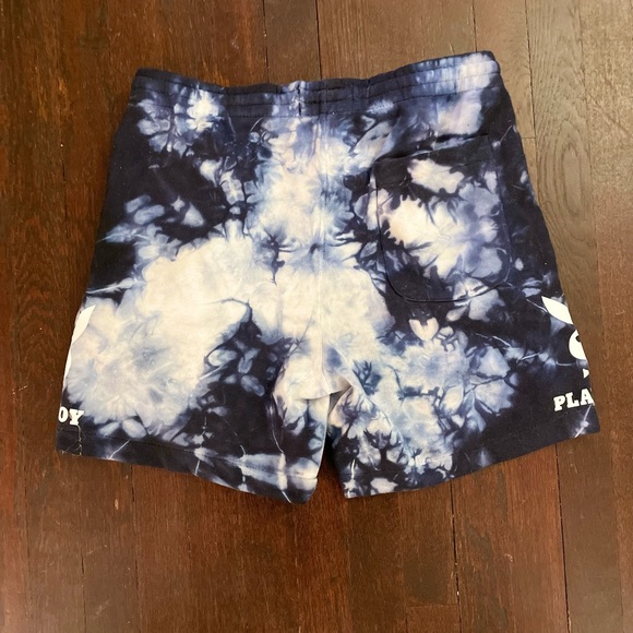 PLAYBOY Tie Dye Navy Shorts - Picture 2 of 3